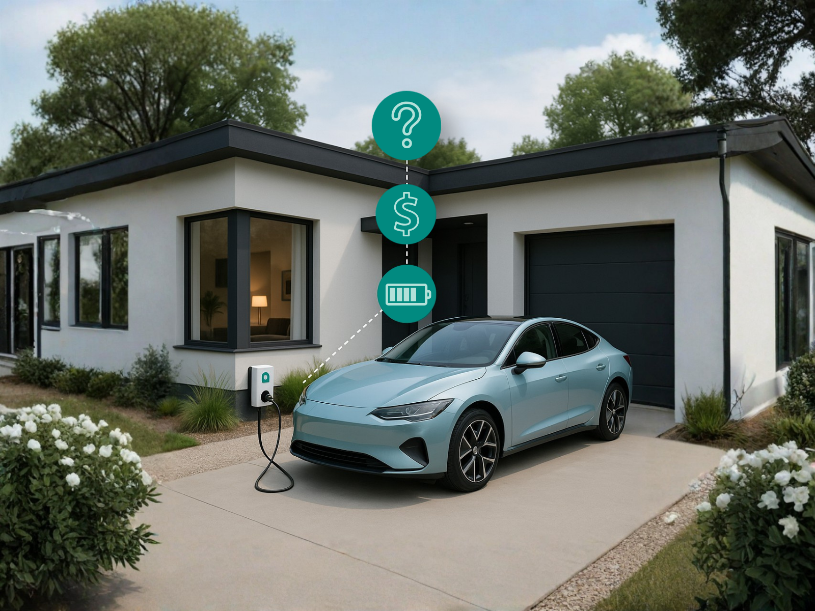 Tesla driver questioning the cost of home charging, showing the visibility gap that CAILO solves with cost attribution and tax-ready reporting